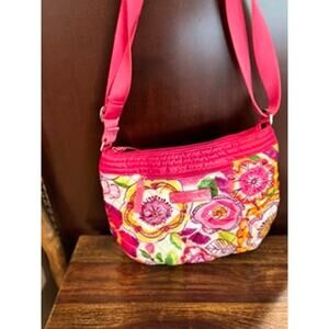 Vera Bradley Puffy Crossbody Colorful Clementine Quilted Purse Bag